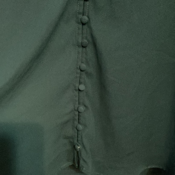 Teal Button-Down Women's Top - Picture 6 of 8